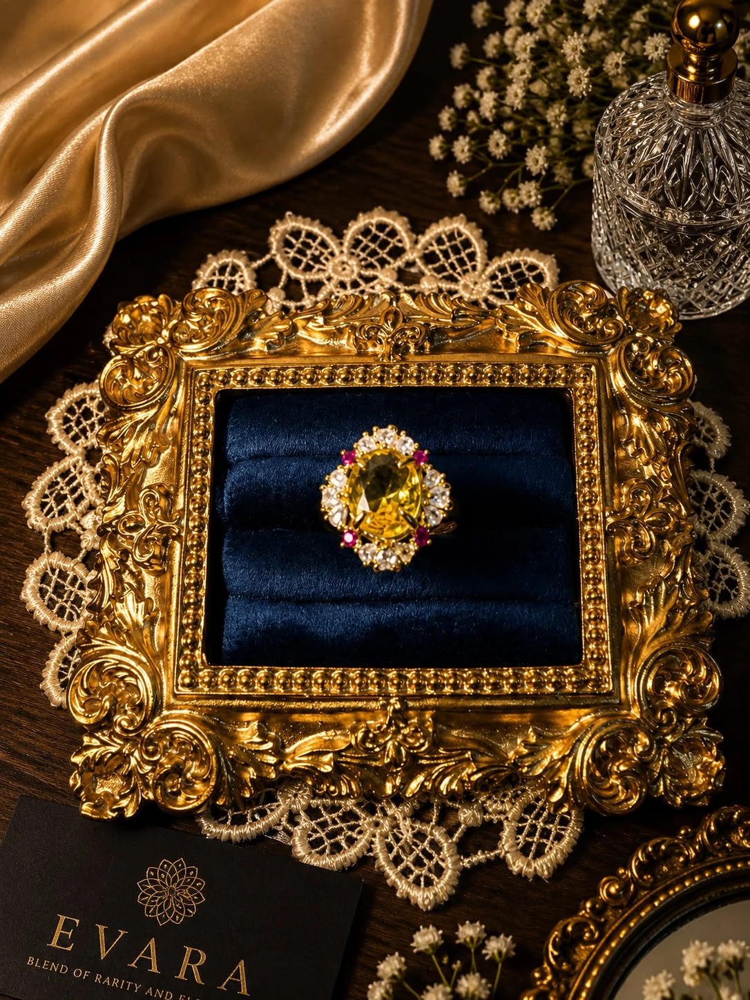 EVARA CITRINE ROYALE RING