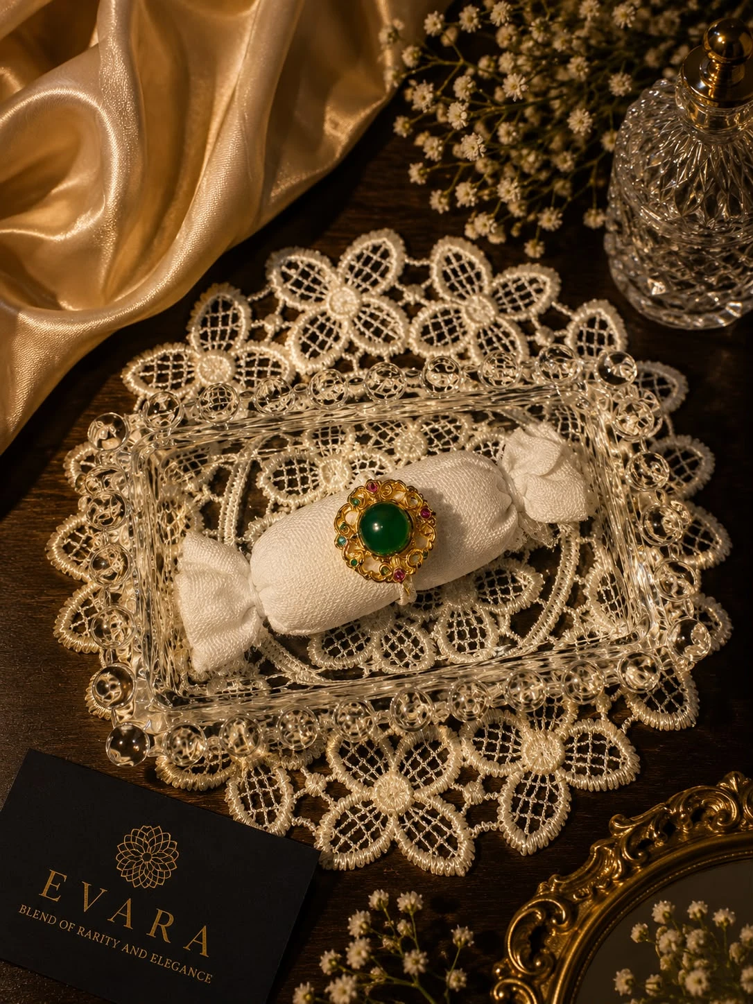 EVARA EMERALD REGALIA RING